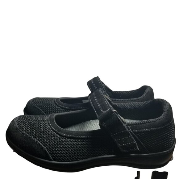 Orthofeet Women's Springfield Stretchable Black Mary Janes Shoes Sz 8.5 Wide - Picture 1 of 9